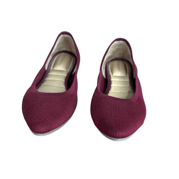Cynthia Rowley Maroon Pointed Toe Womens Flats Size 8.5 Slip-On Casual Style - Picture 6 of 10